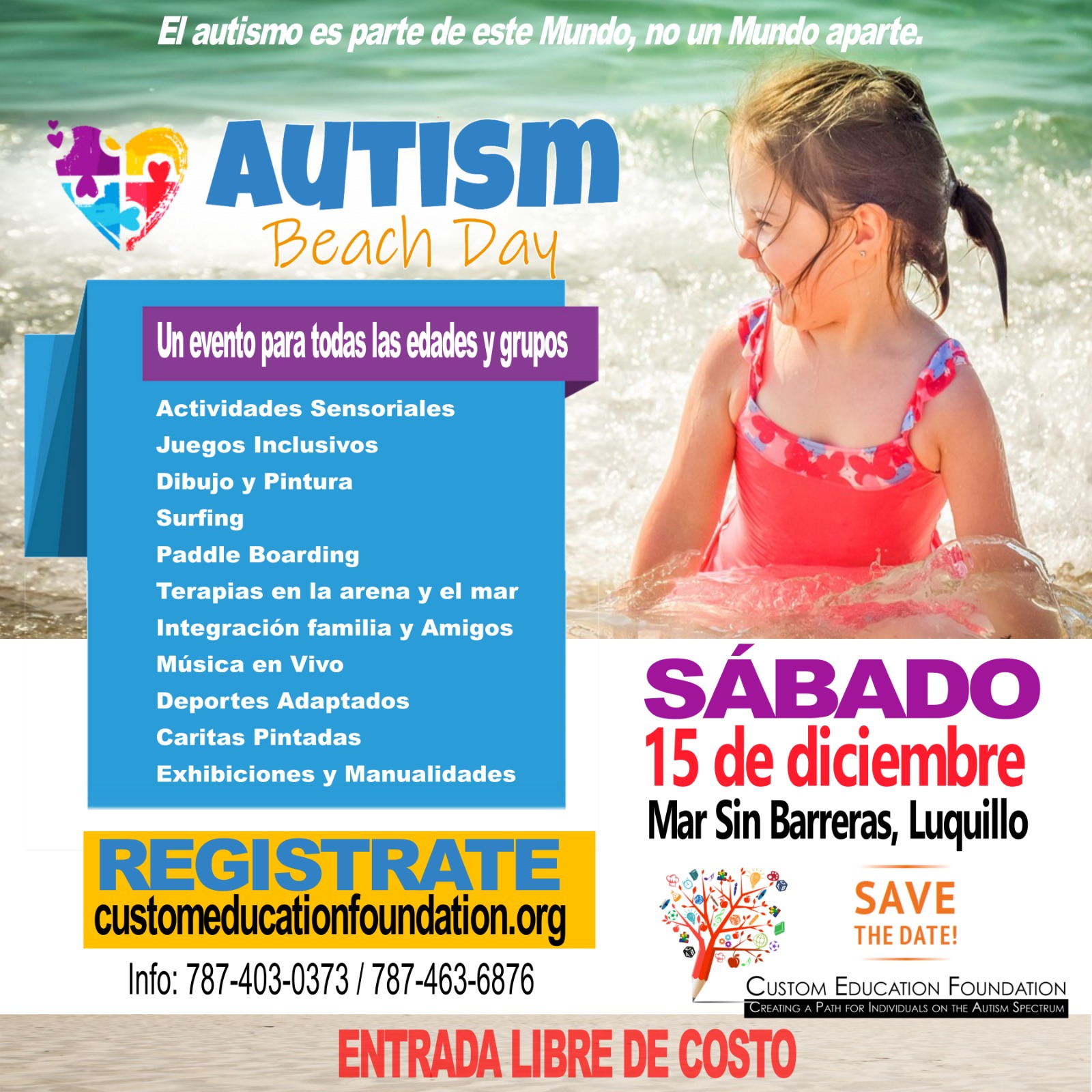Autism Beach Day 2018 Flier